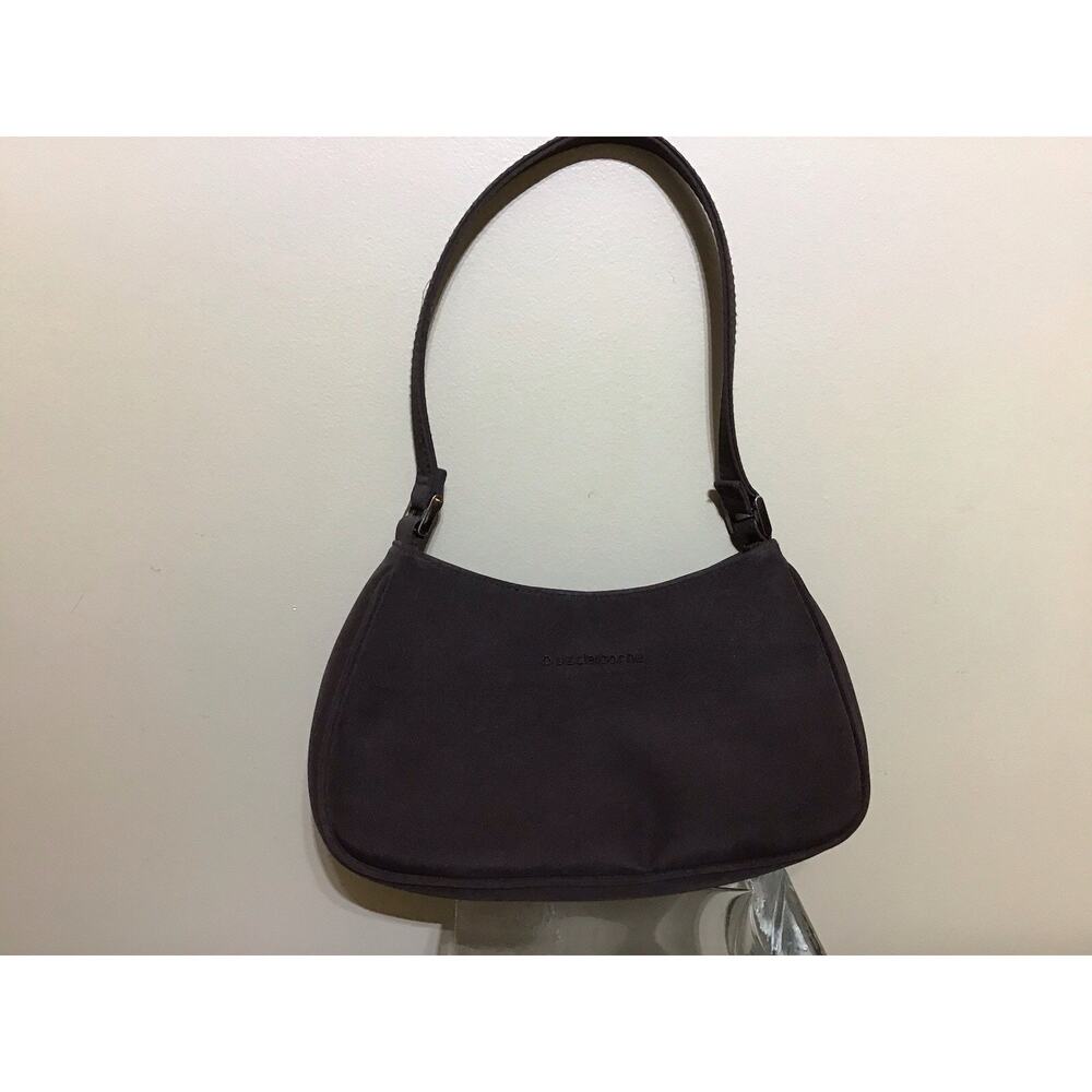 Liz Claiborne Vtg Brown Y2K Single Snap Lined Shoulder Bag Bratz Classic Minimal